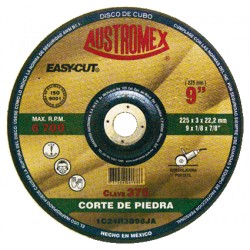 DISCO PIEDRA C/CAZ. 9"X1/8"X7/8" C-375 EASY-CUT - Envío Gratuito