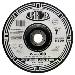 DISCO CORTE/DESBASTE C/CAZ.7"X5/32"X7/8 C-596 * - Envío Gratuito