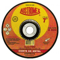 DISCO METAL C/CAZ. 7"X1/8"X7/8" C-595 *780* AUSTROMEX - Envío Gratuito