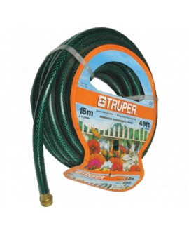 MANGUERA 1/2" REFORZADA 15 MTS. MAN-15X1/2R -TRUPER - Envío Gratuito