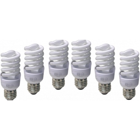 MULTIPACK 6 FOCOS ESPIRAL MINI 15W L.DIA F-15EM - Envío Gratuito