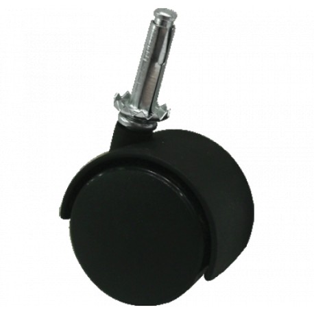 RUEDA DOBLE C/ESPIGA P/MADERA Y ARILLO TWSB50 C - Envío Gratuito