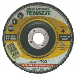 COD.1703 DISCO LAMINADO 4" X5/8" TZA-120 AUSTRO - Envío Gratuito