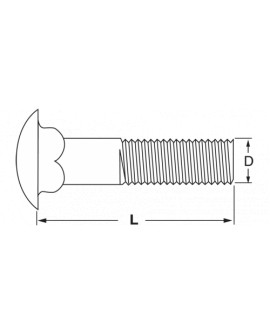 TORNILLO COCHE GALV. 1/4 X 1 1/2" S/T. - Envío Gratuito