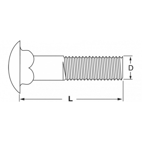 TORNILLO COCHE GALV. 1/4 X 1 1/2" S/T. - Envío Gratuito